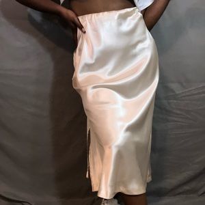 Satin Midi Skirt